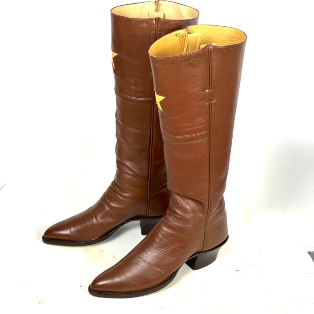 Champio Attitude 17" Tall Brown Cowboy Boots - Mn's Sz 9D Cosplay Exc. Cond